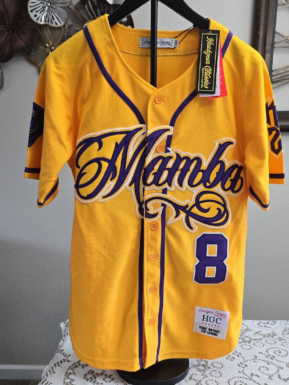 Mamba Kobe Bryant Baseball Jersey by Headgear Classics